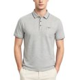 thumbnail image 5 of Liweisiy Short Sleeve Shirts For Mens Lapel Collar Embroidery Breathable Lightweight Tees Daily Golf Sports Shirts Gray 5XL, 5 of 7