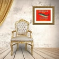 thumbnail image 3 of Retrolabel 24x20 Gold Ornate Wood Framed with Double Matting Museum Art Print Titled - Portola Brand Pilchards, 3 of 4