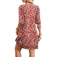 thumbnail image 2 of SIEANE Women's summer boho V-neck floral elegant breathable short-sleeved lazy dress S-2X, 2 of 5
