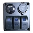 thumbnail image 1 of Interruptor de 3 , montaje en panel para coche, RV, reemplazo directo, accesorios de voltímetro de protección multi-segura, Sharpla Panel de interruptores basculantes, 1 of 5