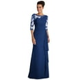 thumbnail image 2 of EGNMCR Robes de Soirée pour Femmes, Robes Formelles pour Femmes, Robes de Cocktail pour Femmes Robe Longue de Mode pour Femmes Robe de Soirée à Manches Mi-Longues avec Empiècement en Dentelle Chemisier pour Femmes, 2 of 6