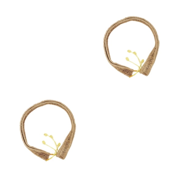 Eigraketly Cuerda de ratán tejida con estilo y de moda para decoraciones finas hechas a mano Cuerda de ratán handpan hecha a mano amarilla amarillo 2Conjunto