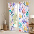 thumbnail image 3 of Homewish Cartoon Mermaid Pattern Black Out Curtains,Watercolor Ocean Sealife Curtains Pack of 2 (42x63 Each),Colorful Bedroom Curtains For Girls Teens,Luxury Bedroom Decor, 3 of 6