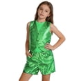 thumbnail image 4 of Little Boys' 2 Piece Outfits Sleeveless Solid Color Sequin Sparkly Vest Jazz Dance Performance And Pants Summer Outfit Set for Boys Size 6-7T, 4 of 6