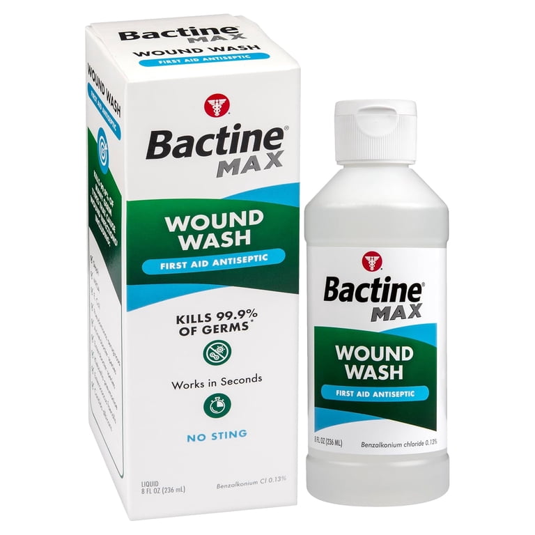 Bactine Max First Aid Wound Wash Antiseptic, 8 fl oz photo 1