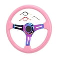 thumbnail image 2 of Steering Wheels, Pink Anti Aging Car Steering Wheel Universal ABS  For Automobile Repacking, 2 of 8