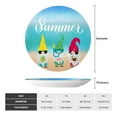 thumbnail image 2 of Picia Hello Summer Gnome 1 Pattern Bone China Decorative Plate – Wall Decor with Stand and Adhesive, Elegant Ornament for Living Room, Office, or Entryway-8in, 2 of 6