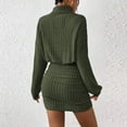 thumbnail image 5 of Women's mock turtleneck long sleeve knitted dress, 5 of 9