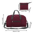thumbnail image 3 of CSStudio Lightweight Foldable Gym Duffle Bag with Separate Shoe Compartment Water Bottle Pocket Detachable Strap for Travel Sports Weekend Trip, 3 of 7