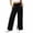 A Black, variant on Womens Lightweight Sweatpants Ndbuld Fashion Women Casual High Waist Loose Pocket Straight Solid Pants Sweatpants Pants Black S