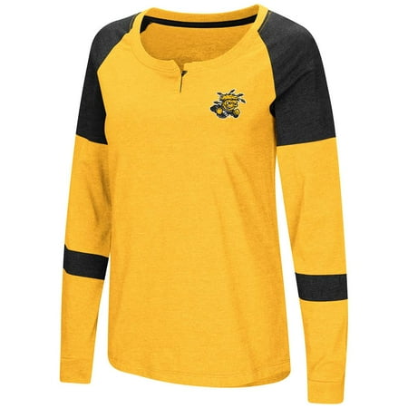 - Womens Wichita State Shockers Long Sleeve Raglan Tee Shirt - M