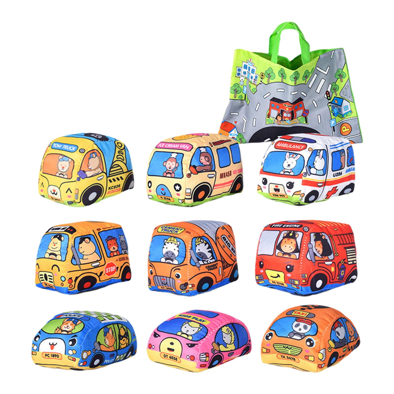 Soft Cars Toy Funny Toy Cars Preschool Learning with Bag Soft Baby Toy Set for Toddlers Newborns 12 18 Months Kids Birthday Gift Walmart