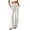 White, variant on Iyufng Ribbed Knit Wide Leg Pants for Women Elastic Drawstring High Waist Womens Comfy Casual Lounge Pants with Pockets