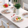 thumbnail image 6 of Ryvnso Beautiful Floral on A Butterfly Round Plate Mats Dining Table Placemat Set of 4 for Holiday Decoration, 6 of 7