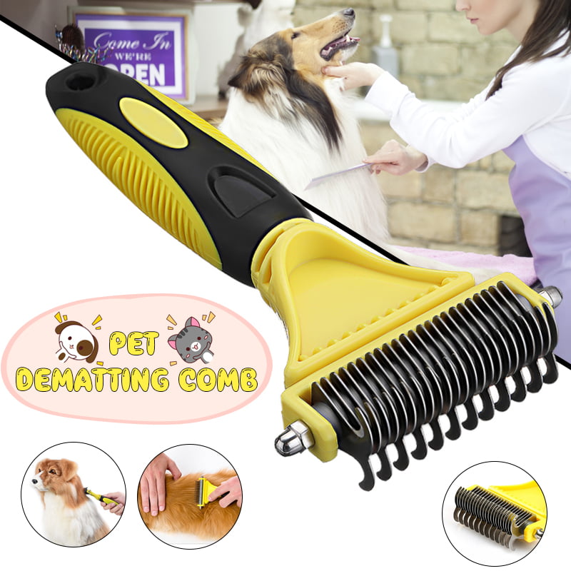 Pet Grooming Comb Dog Cat Dematting Brush Double Side 23