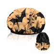thumbnail image 1 of wonima11 Luxury Shower Cap Terry Lined Reusable Triple Layer Waterproof Hair Elastic Caps Shower Bath Hat for Women Girls Cute Aesthetic-Orange Bat, 1 of 1
