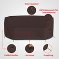 thumbnail image 7 of Covers & all Curved Outdoor Couch Cover, 12 Oz PVC Polyester Patio Furniture Cover, Tear & UV Proof Couch Cover Patio with Air Pockets & Drawstrings (90"L x 34"W x 32"H x 46"FL, Coffee), 7 of 7