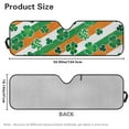 thumbnail image 7 of Uorisanigo Windshield Sunshade Sun Shade Clover Irish Flag Color Shield Protector Sun Visor for Jeep Wrangler Rubicon Sahara TJ JK JKU 2 Door & 4 Door,Prevent Dashboard Fades and Cracks, 7 of 7
