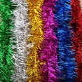 thumbnail image 5 of Christmas Tinsel Garland, Metallic Streamers Christmas Garland, Xmas Tree Tinsel Garlands, Christmas Tinsel Ribbon Garlands, Twist Garland Streamers for Indoor Holiday Party Decoration, Gold, 6pcs, 5 of 6