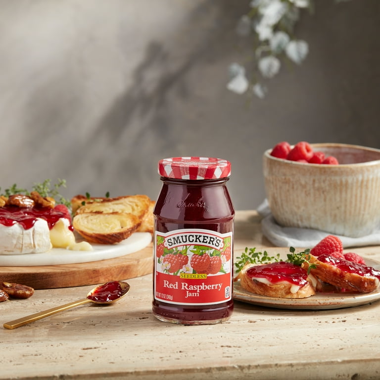 Smucker's Seedless Red Raspberry Jam, 12 Ounces - Real Groceries