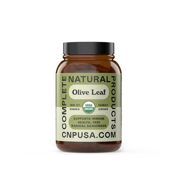 Organic Olive Leaf Capsules - 550mg, 100 Count, 1100mg per Serving