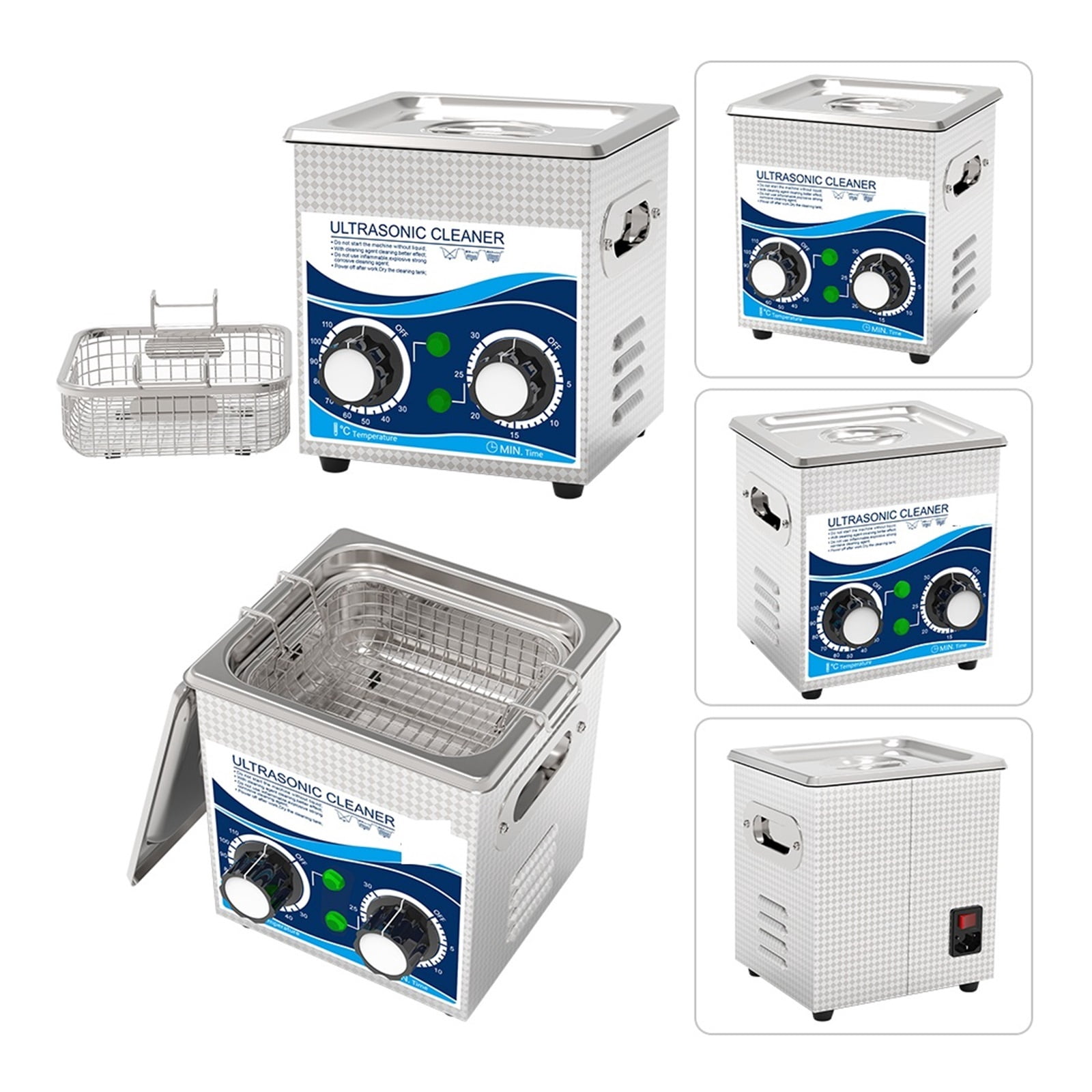 120W Ultrasonic Cleaner 1.3L Bath 0~30mins Timer With Heater Ultrasound For Watches Glasses Jewelry Home Parts