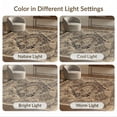 thumbnail image 7 of ODIKA 9'x12' Navy Boho Beige Vintage Distressed Motifs Orange Ornate Scroll Washable Area Rug None Non-Shedding, Easy Care for Master Suite, California King, Under Bed, 7 of 7