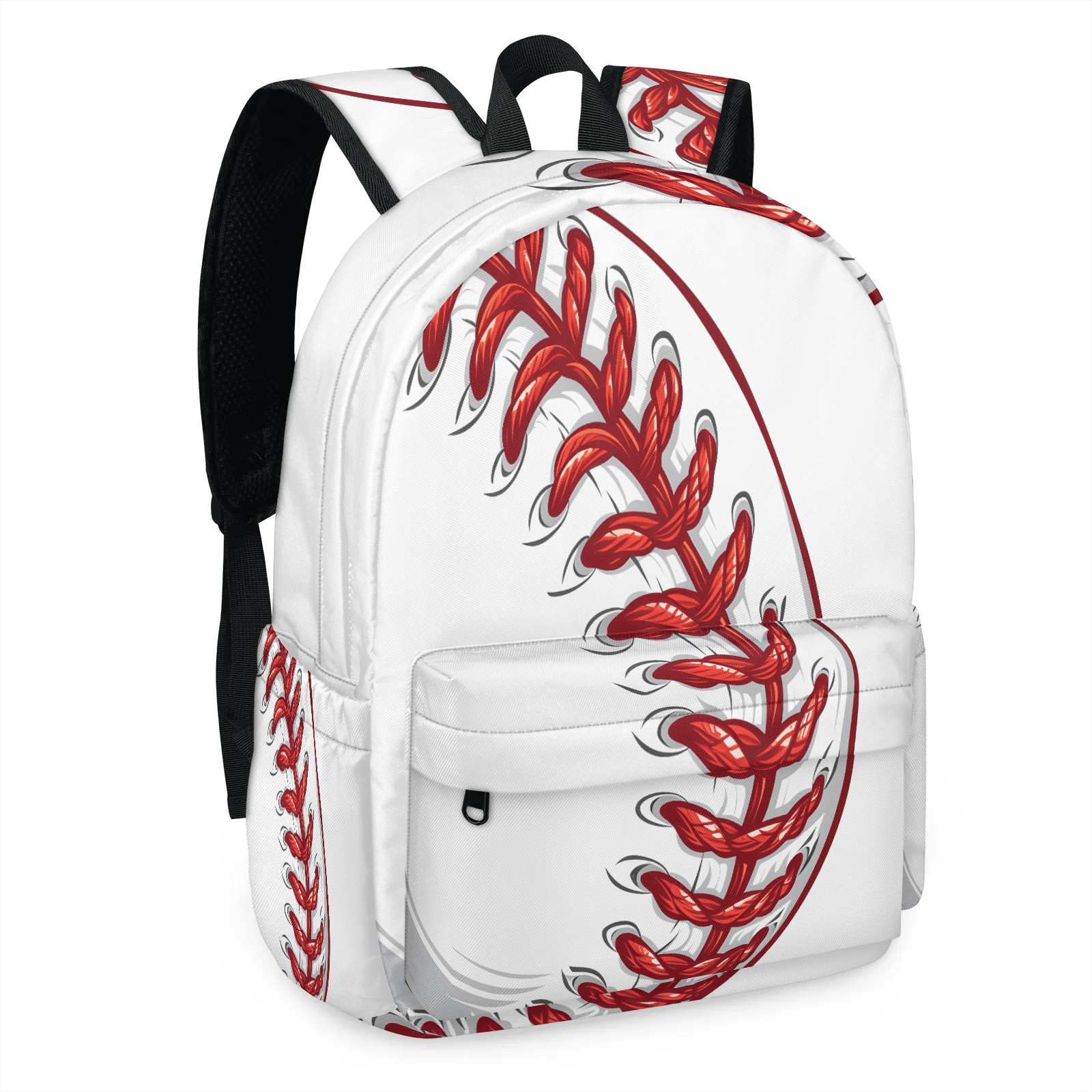 Herdesigns Baseball Backpack for Men Women, Lightweight Laptop Backpack 16.3 Inch Red Ball Sports Casual Daypack for Travel Work Commuter