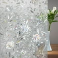 thumbnail image 2 of Película de ventana autoadhesiva estática 3D, lámina opaca para ventana, lámina de vidrio esmerilado, lámina decorativa, protección UV, flores, 90 x 200 cm, 2 of 5