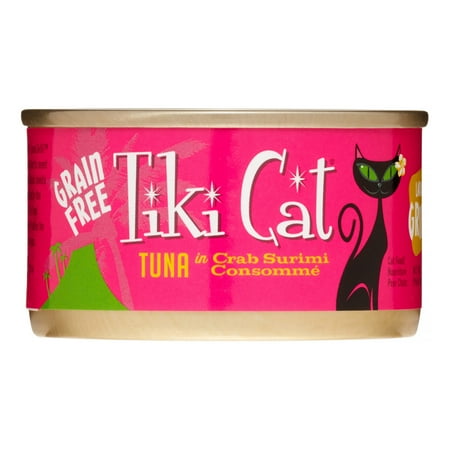 UPC: 0693804100320 | (12 Pack) Tiki Cat Lanai Luau Tuna & Crab Surimi Wet Cat Food  2.8 oz. Cans