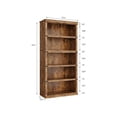 thumbnail image 3 of 5-layer retro-style 62.87-pulgada high floor-standing estante con abiertos almacenamiento space easy to assemble ideal para para sala de estar dormitorio oficina, 3 of 5