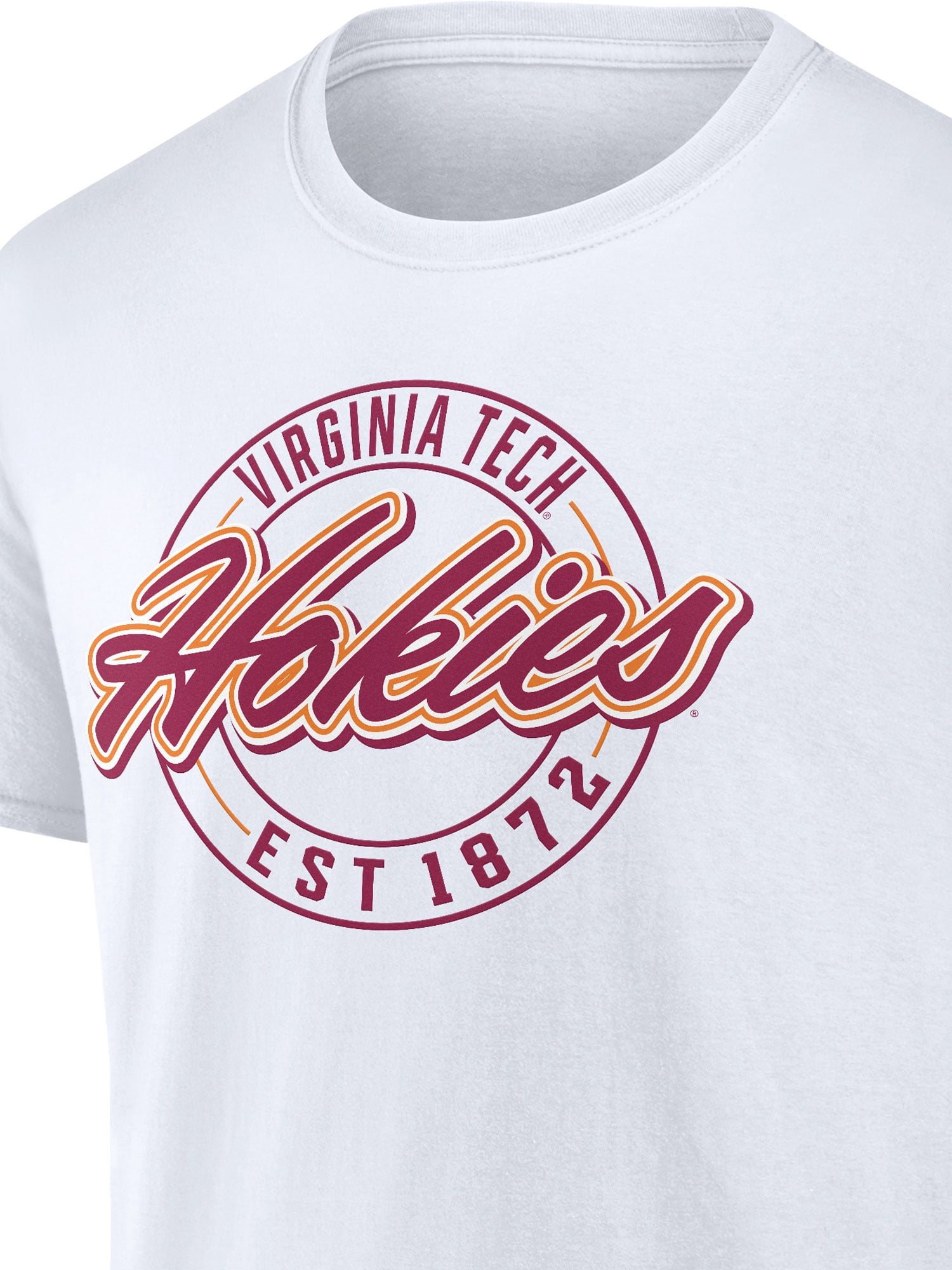 NCAA Virginia Tech Hokies Men's Cotton White Short Sleeve T-Shirt
