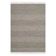 thumbnail image 4 of SAFAVIEH Montauk Karlene Geometric Striped Cotton Area Rug, Ivory/Anthracite, 6' x 6' Square, 4 of 10