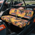 thumbnail image 3 of ZIATUBLES 2-Pack UTV Seat Covers, Universal Waterproof Scratch-Resistant Front Bench Protector Set for Mule, Easy Install Clean for Farm Ranch Truck, Vintage Tropical Gorilla Palm Tree Print, 3 of 8