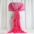thumbnail image 2 of Efavormart 1 Set Wedding Chiffon Chair Sashes Aisle Decorations Draping Fabric Wrinkle-Free Fushia Chair Cover for Party Ceremony Reception Floral Arrangement Banquet Outdoor Decor, 2 of 8