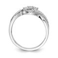 thumbnail image 2 of 14K White Gold Ring Band Diamond Round Fashion, Size 7, 2 of 3