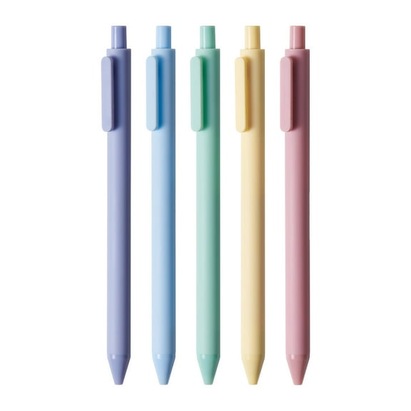 Kaco PURE Gel Ink Pens Sunrise Impression Series 5 Pieces Gel Pens 0.5mm Fine Point 5 Assorted Ink Colors