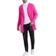 thumbnail image 2 of Cárdigan con capucha de manga larga y frente abierto de solapa para hombres INSPIRE CHIC en rojo rosa, 2 of 6