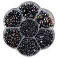 thumbnail image 4 of 2800PCS Half Pearls, Half Flatback Round Pearl Bead Loose Beads for DIY Crafts, 7 Size: 2mm,3mm,4mm,5mm,6mm,8mm,10mm - black, 4 of 6