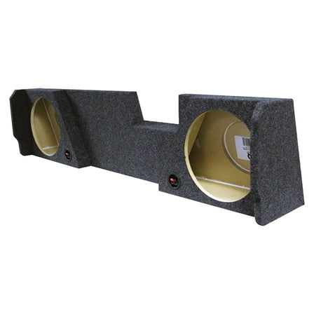 Q Power GMC12 2014 DCAB 2 Hole 12 in. Subwoofer Box for 2014 Plus GM & Chevy Double Cab