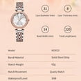 thumbnail image 5 of NIBOSI Women Fashion Watch Diamond Analog Quartz Female Watch for Women Luxury Dress Ladies Stainless Steel Luminous Waterproof Wrist Watches, 5 of 7