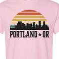 thumbnail image 4 of Inktastic Portland Oregon Skyline Retro Sunset T-Shirt, 4 of 5