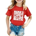 thumbnail image 1 of 4t sous-Vêtements pour Tout-Petits Filles Juniors Motif Lettre Imprimé Multicolore Col Rond Manches Courtes, 1 of 4