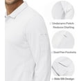 thumbnail image 5 of Men's Polo Shirts 3 Button Quick Dry Performance Long Sleeve Tactical Shirts Pique Jersey Golf Shirt, 5 of 6