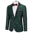 thumbnail image 5 of COOFANDY Men's Floral Dinner Jacket Blazer Stylish Jacquard Suit Jacket Party Wedding Prom Tuxedo Dress Jacket, 5 of 10