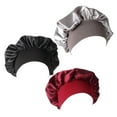 thumbnail image 3 of Troglfold Sleep Cap 3Pcs Satin Bonnet Cap for Curly Hair,12.6"X12.6"X0.39", 3 of 10