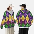 thumbnail image 4 of Lsque Mardi Gras4 UPF 50+ Lightweight Sun Protection Men's Women's Long Sleeve Shirt, Hoodie Performance -X-Large, 4 of 9