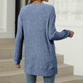 thumbnail image 6 of JUUNthy Womens Tunic Sweater, Crewneck Loose Fit Long Sleeve Fall Casual Pullover Ribbed Knit Tops Blue S, 6 of 11