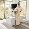 thumbnail image 2 of Stratus 60W Standing Desk with Drawers & Panel in White - Engineered Wood, 2 of 8