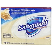 Safeguard Antibacterial Beige Bath Soap Bar - 4 Oz/Pack, 8 Pack, 3 Pack